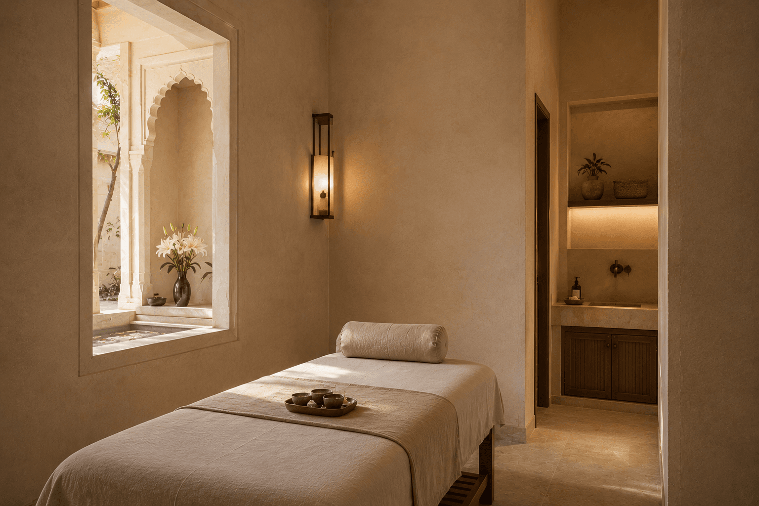 Courtyard amenity at The Palm Villas